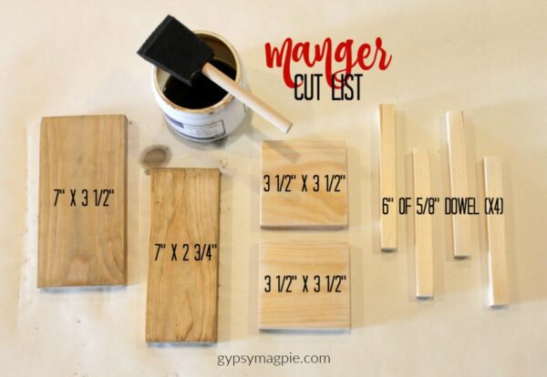Create a DIY manger and then fill it with service for Baby Jesus! A simple, inexpensive family project to celebrate the true meaning of Christmas | Gypsy Magpie