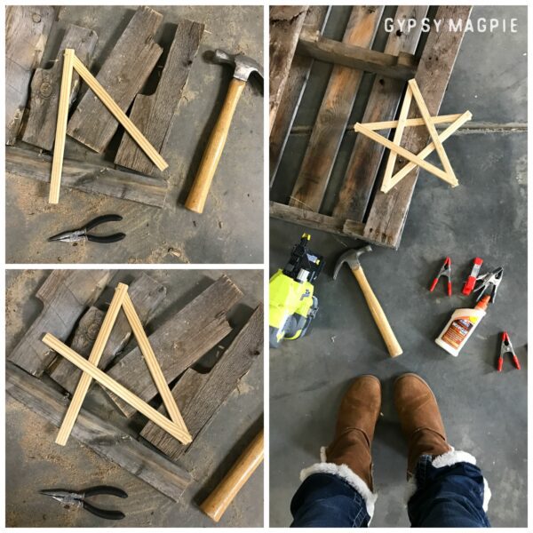 Steps to building a DIY Christmas Star 
