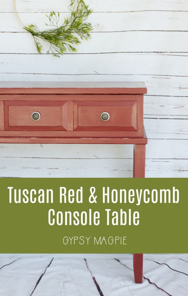 Tuscan Red & Honeycomb Console Table | Gypsy Magpie