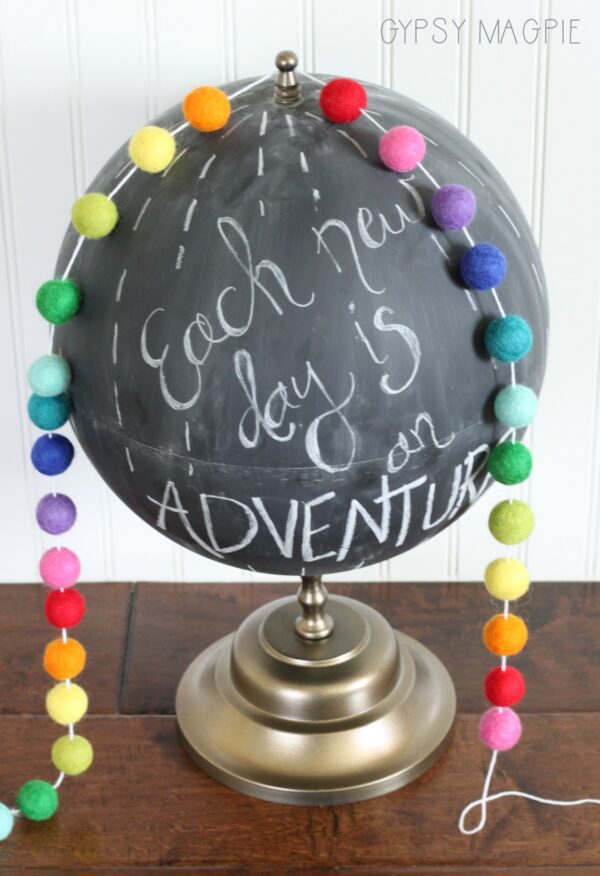 Adorable DIY Chalkboard Globe! | Gypsy Magpie