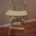 Green refinished vintage high chair {Gypsy Magpie}