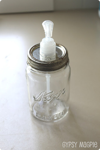 How to make a mason jar soap dispenser {Gypsy Magpie}