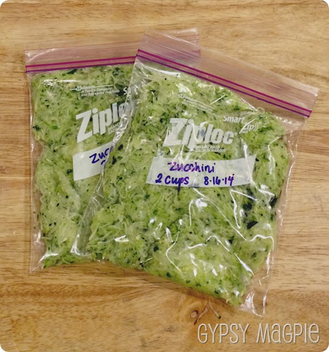 How to Freeze Zucchini {Gypsy Magpie}