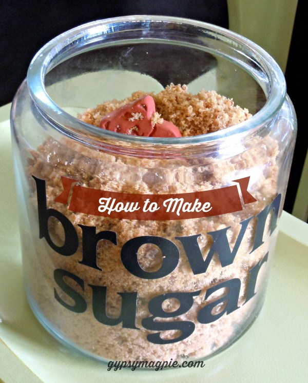 How to make to homemade brown sugar from two simple ingredients.