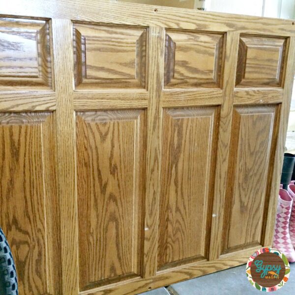 A Custom Headboard from a Vintage Courthouse Wall Panel- BEFORE!