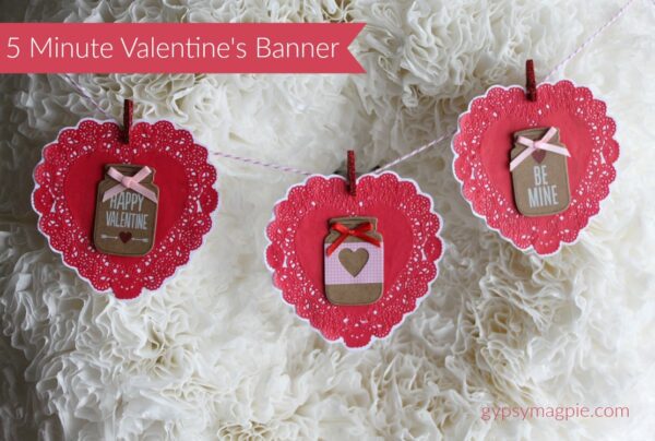 How to make an easy 5 minute banner to update a plain wreath for Valentine's Day | Gypsy Magpie