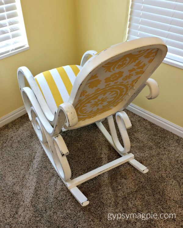 Do you have an old Bentwood Rocker? Come see how this one found new life and new purpose! | Gypsy Magpie