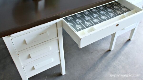 Simply White Banker's Desk Makeover | Gypsy Magpie