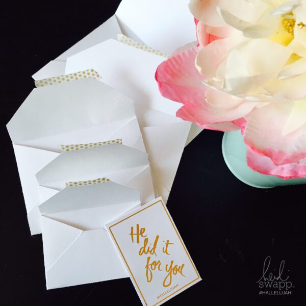#hallelujah Envelopes from Heidi Swapp