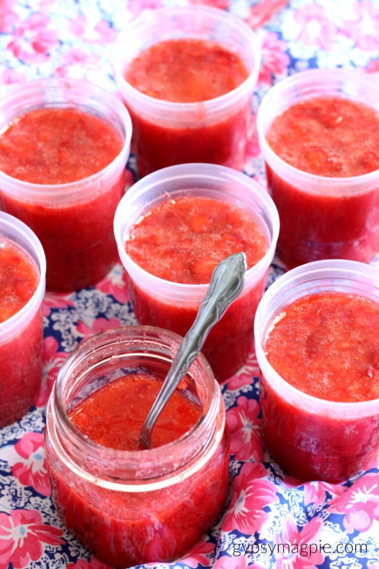 Strawberry Freezer Jam 3 Ways Gypsy MagpieGypsy Magpie