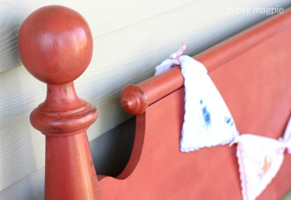 Completely Coral is such a fun color! I love how this headboard turned out! | Gypsy Magpie