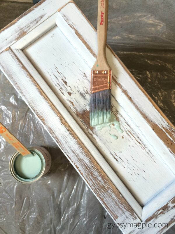 Handpainting an old dresser with Wyeth Blue | Gypsy Magpie