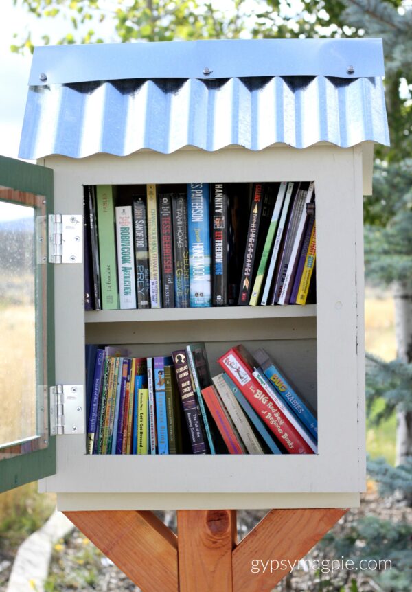 Stacks of Books in a Little Free Library | Gypsy Magpie
