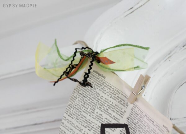 Save those ribbon scraps! You can use them on this simple, inexpensive pennant banner. | Gypsy Magpie