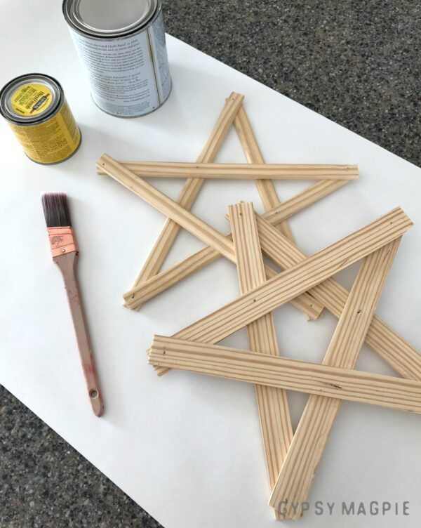 Staining and Painting Christmas Stars