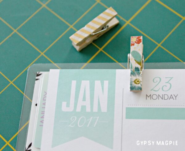 Got 5 minutes? Make a washi tape bookmark for your planner! So simple, inexpensive, and completely customizable! | Gypsy Magpie