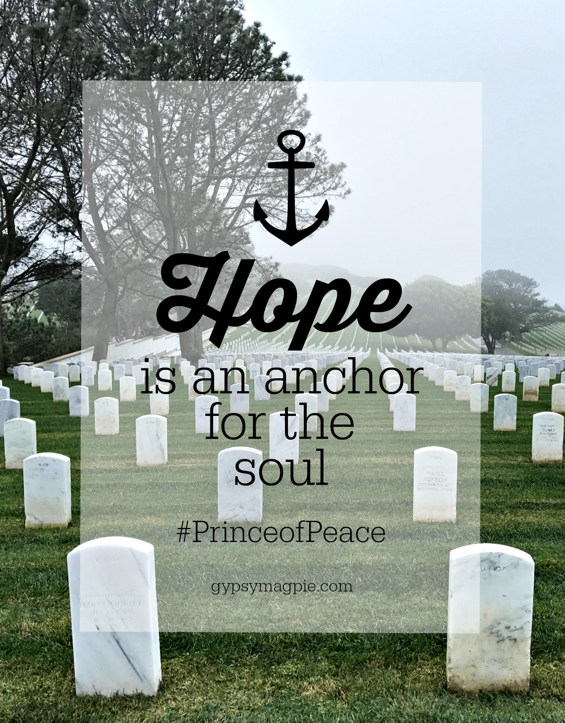Hope is an anchor for the soul. The tender story of how a heartbroken veteran learned to hope #PrinceofPeace | Gypsy Magpie