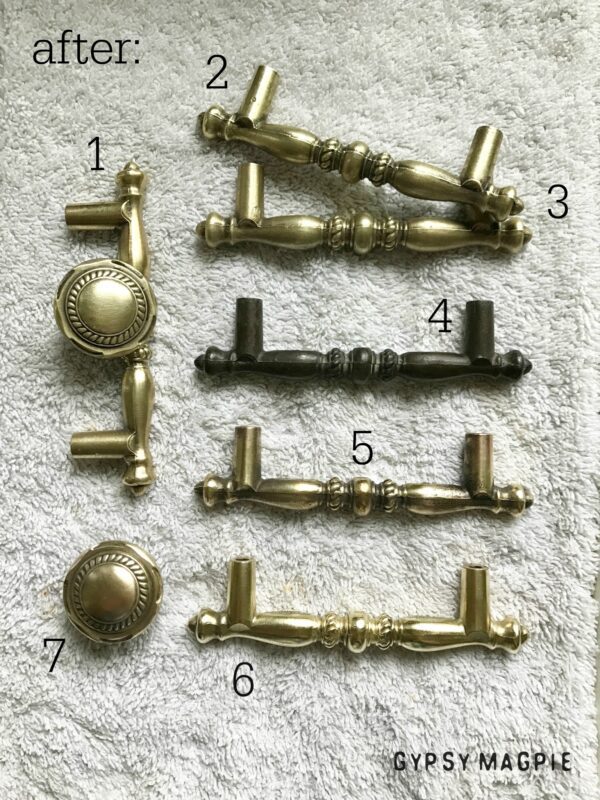 Ever wonder what the best method is for cleaning tarnished brass hardware? I put several products to the test to find out! | Gypsy Magpie