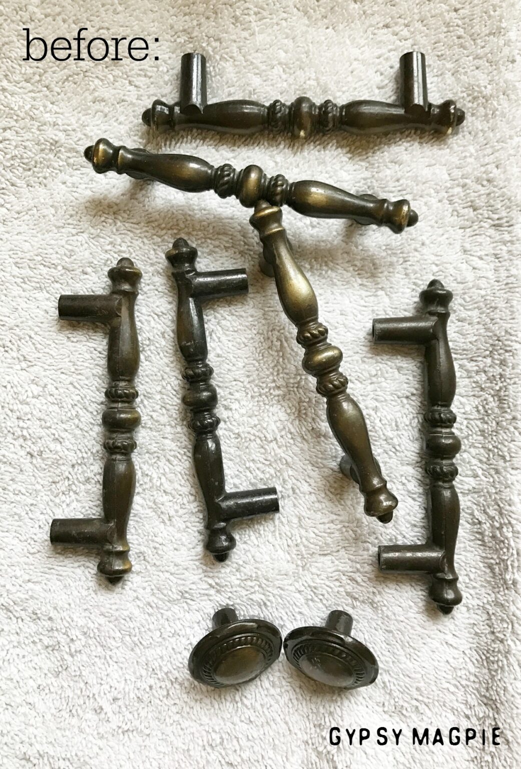 Tarnished Brass Hardware Cleaning Experiment Gypsy Magpie