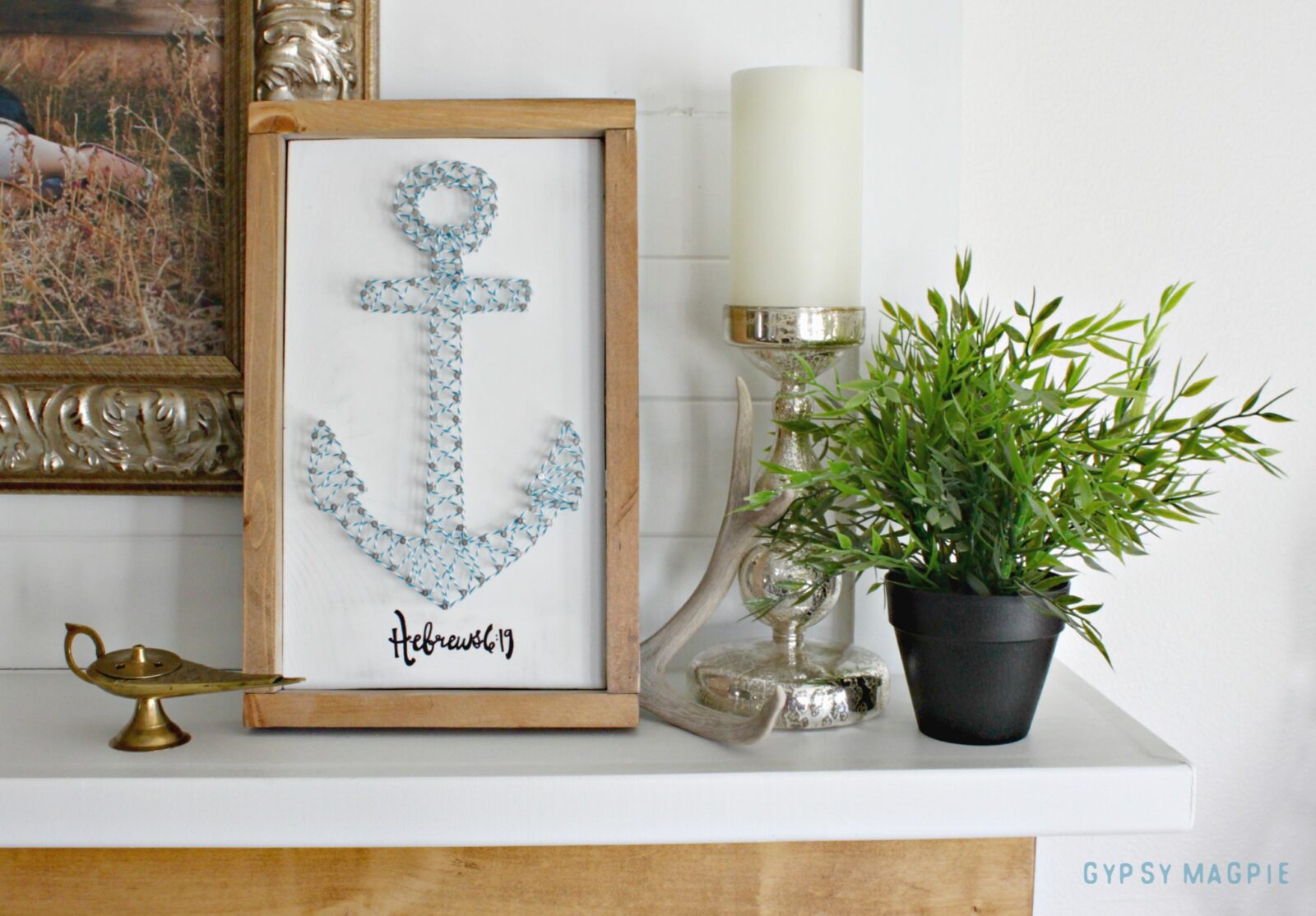 DIY Anchor String Art #PRINCEofPEACE - Gypsy Magpie