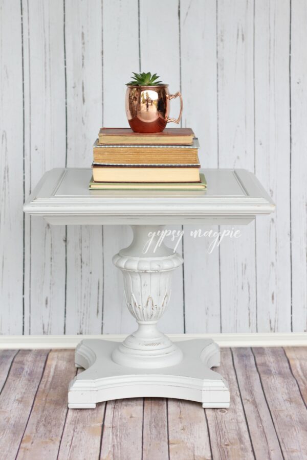 Darling little Seagull Gray side table | Gypsy Magpie