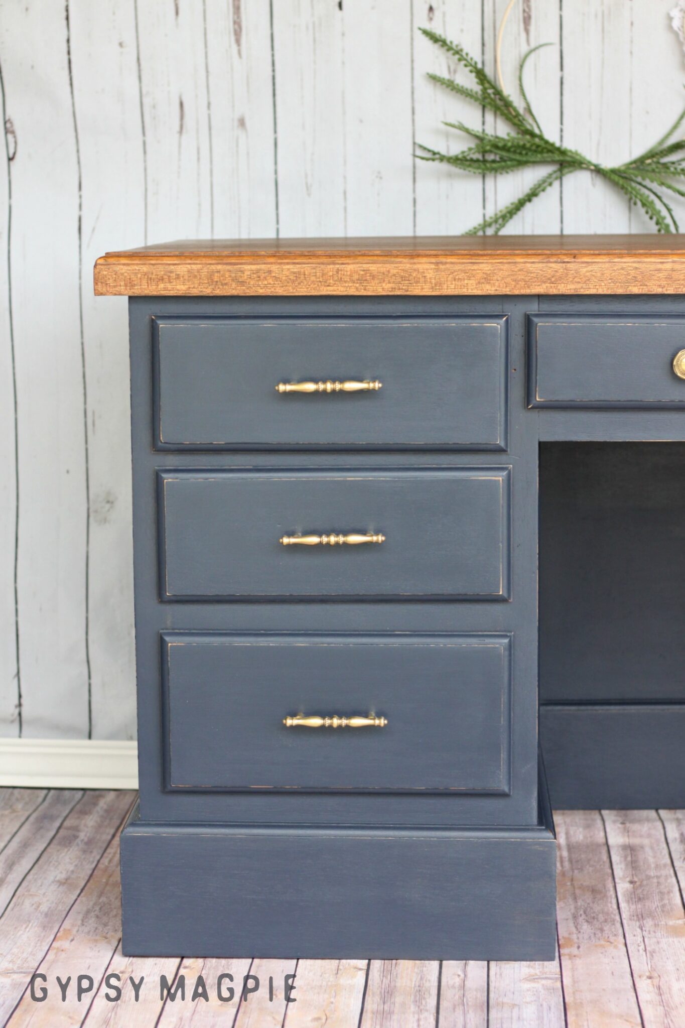 Navy Blue Shop Class Desk Gypsy Magpie