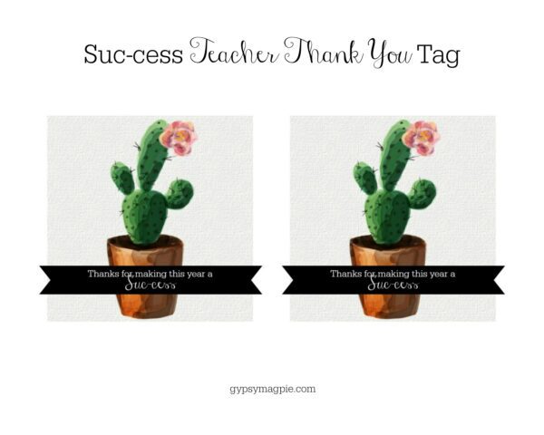 This cute little Suc-cess Teacher Thank You Gift is darling, simple, and fast!