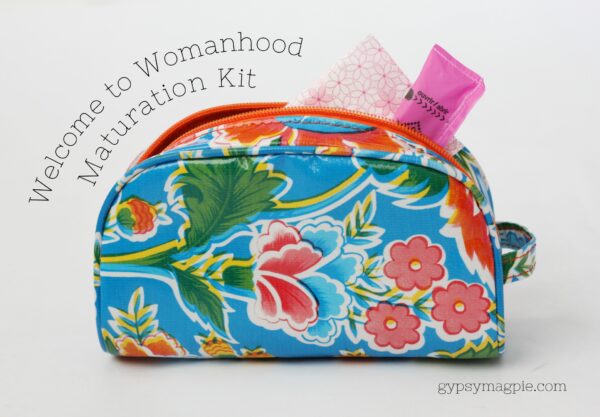 Welcome your daughter to womanhood with this simple kit and a long talk. It doesn't have to be scary or awkward, I promise! | Gypsy Magpie