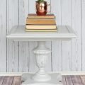 This little side table is painted in Seagull Gray. Isn't he darling? | Gypsy Magpie