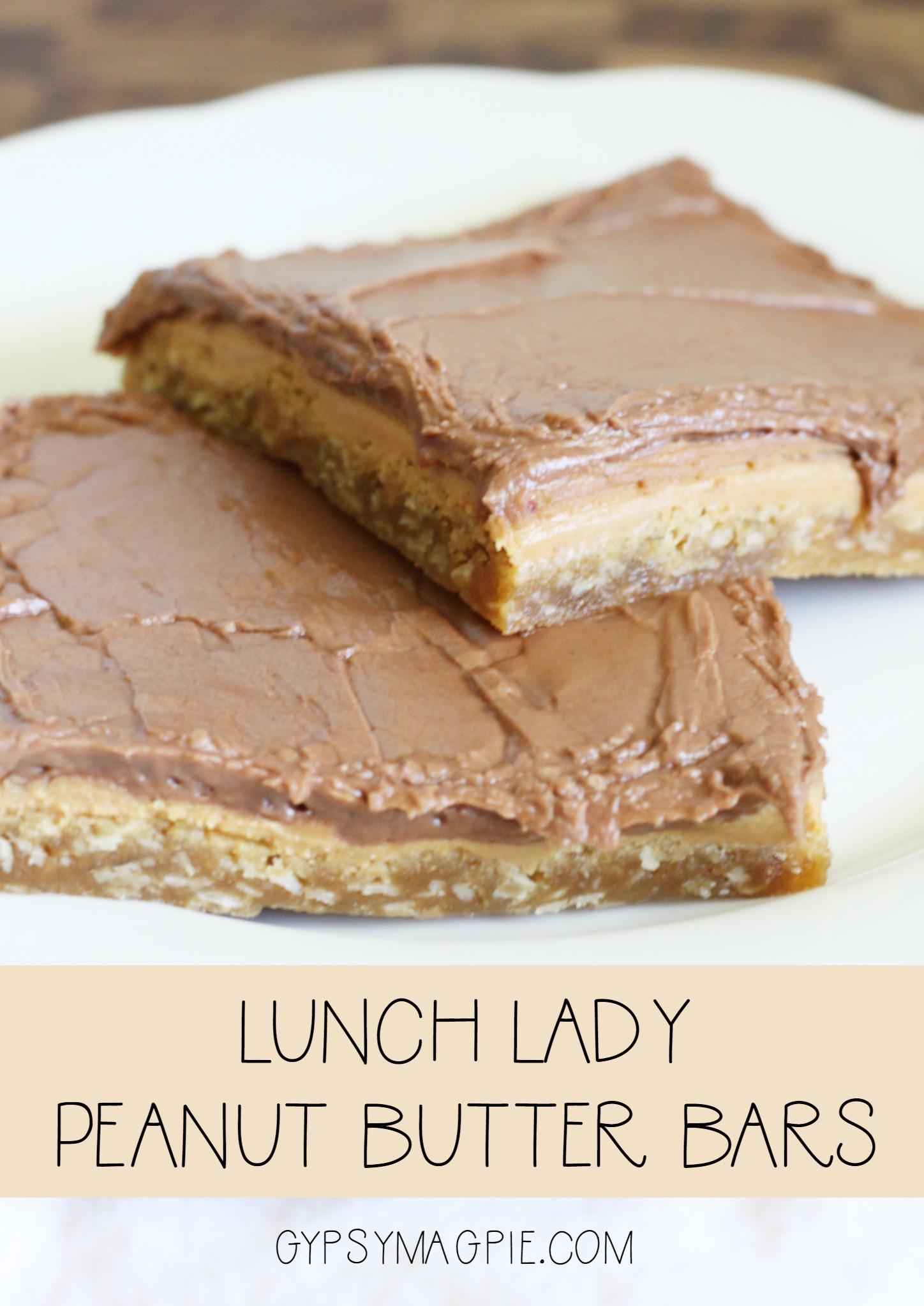 Delicious and Rich Lunch Lady Peanut Butter Bars!