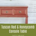 Tuscan Red & Honeycomb Console Table | Gypsy Magpie