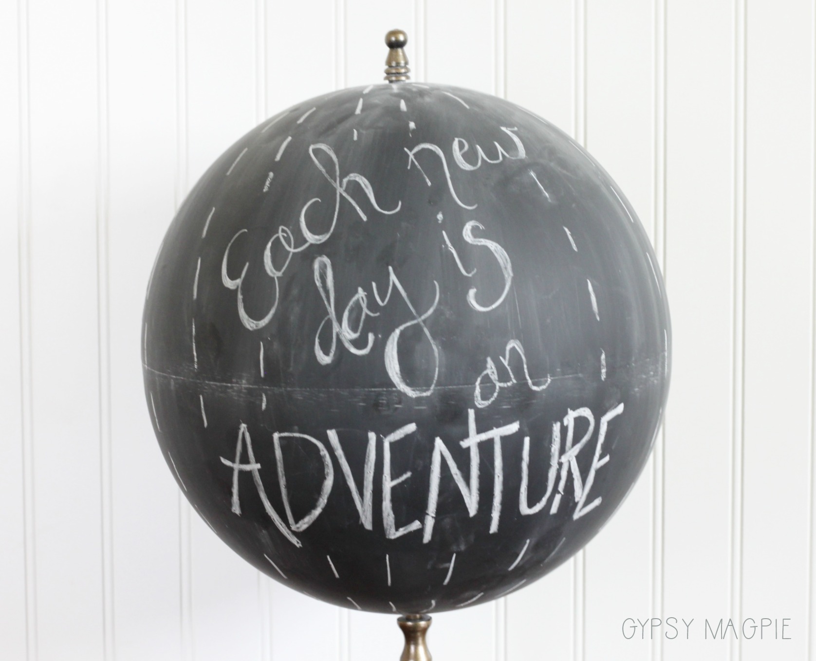 Inspire My Creativity DIY Chalkboard Globe Gypsy MagpieGypsy Magpie