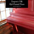 Emperor's Silk red painted piano by Gypsy Magpie