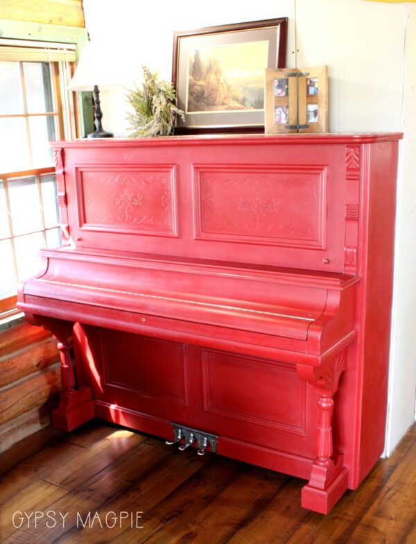 Emperor's Silk Red Painted Piano | Gypsy Magpie