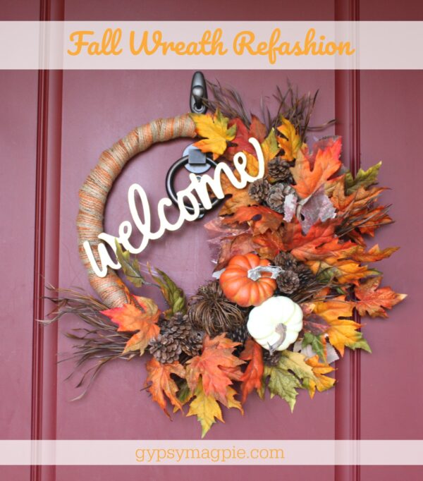 Fall wreath refashion | Gypsy Magpie