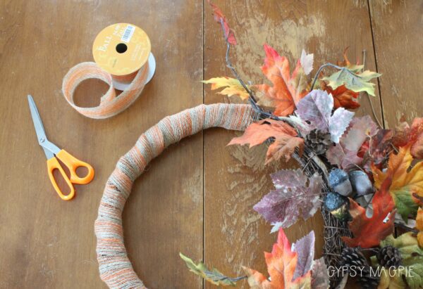 Refashioning an old wreath to give it new life for fall | Gypsy Magpie