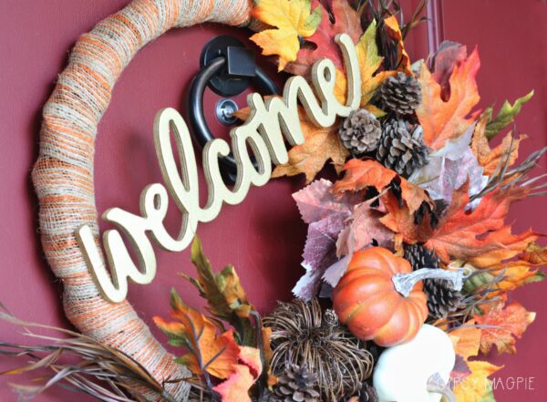 DIY fall welcome wreath | Gypsy Magpie