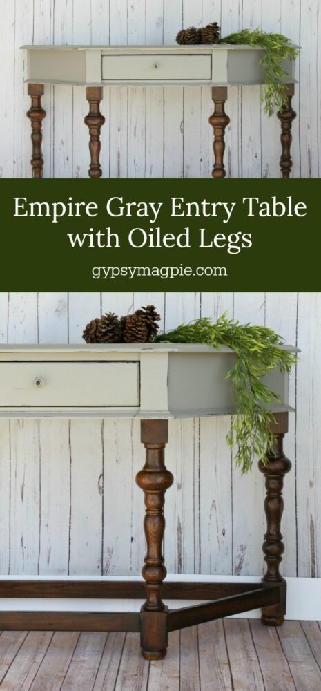 Empire Gray Table with Oiled Legs | Gypsy Magpie