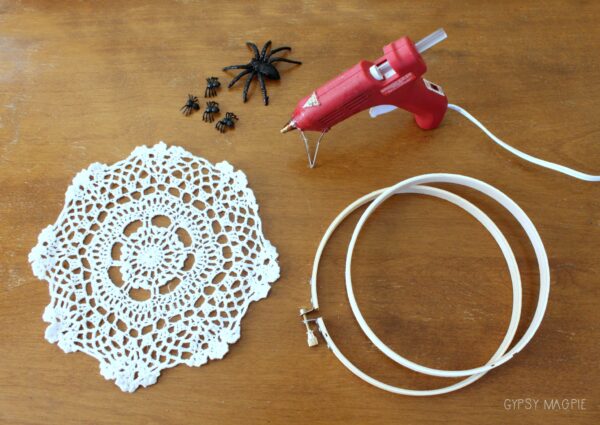Supplies for a darling little spider web doily | Gypsy Magpie