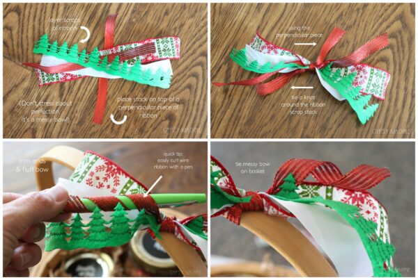 How to make a quick messy bow for your Christmas packages!