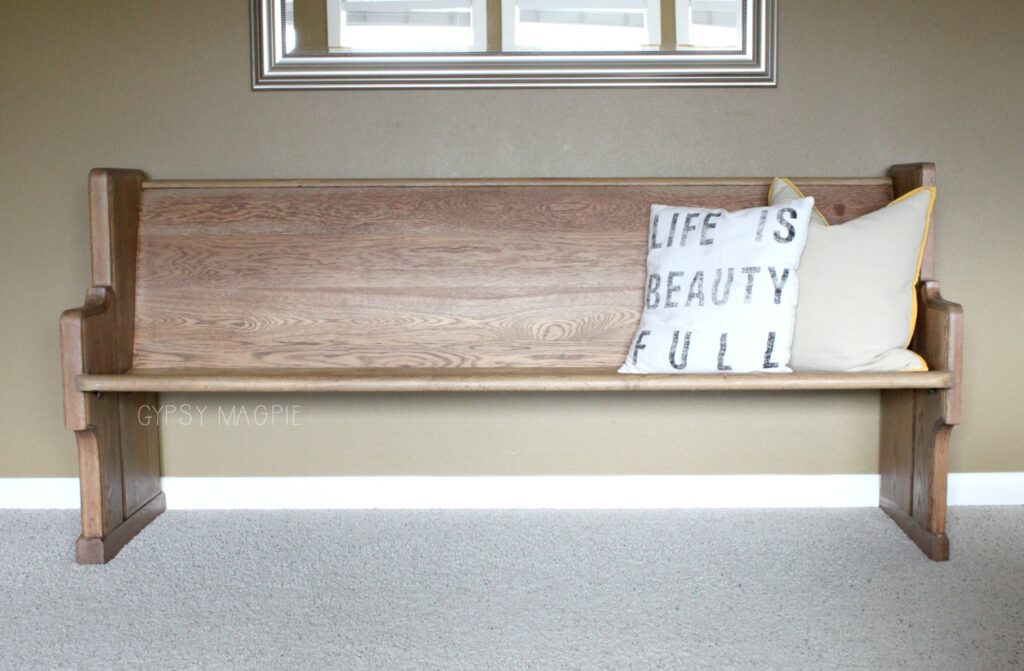 Grandpa Francis's Church Pew Refinish Gypsy Magpie