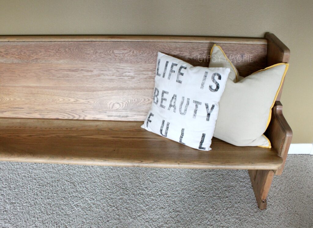 Grandpa Francis's Church Pew Refinish Gypsy Magpie