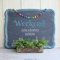 DIY Weekend chalkboard mirror. So fun! | Gypsy Magpie