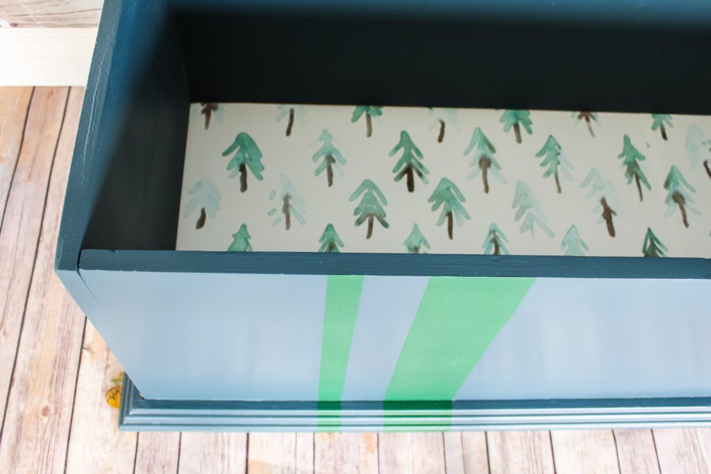 Toy box with darling paper lining | Gypsy Magpie