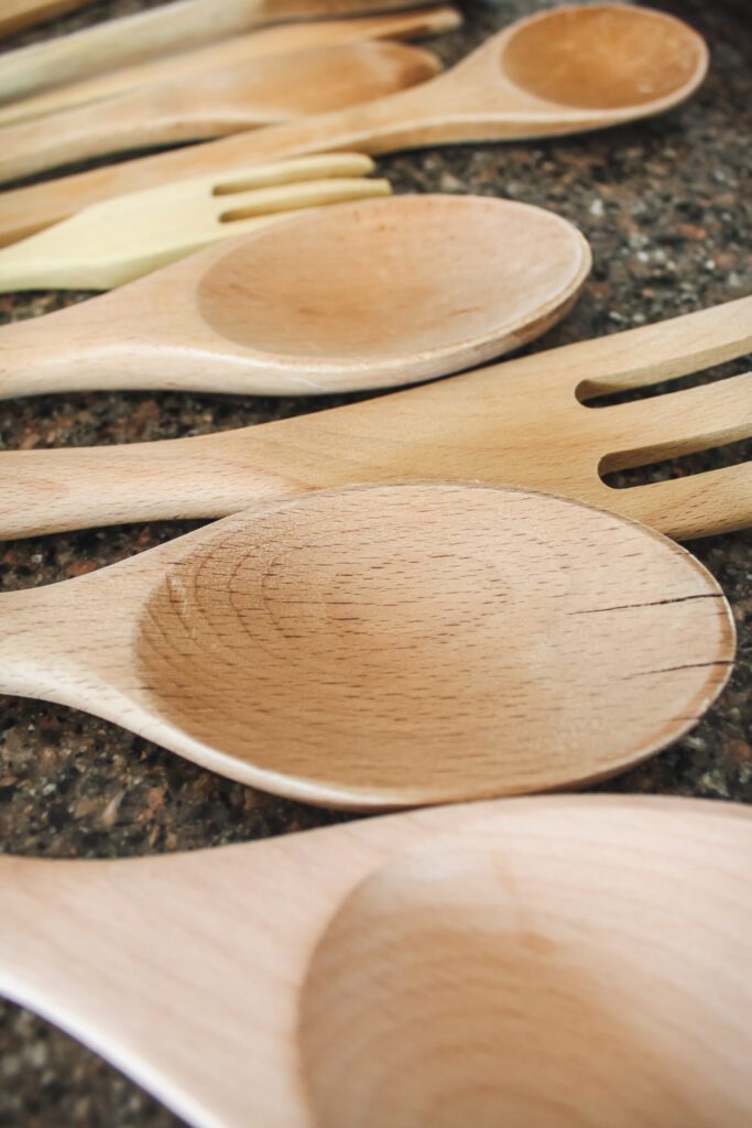Dried out and cracked wooden utensils | gypsy magpie