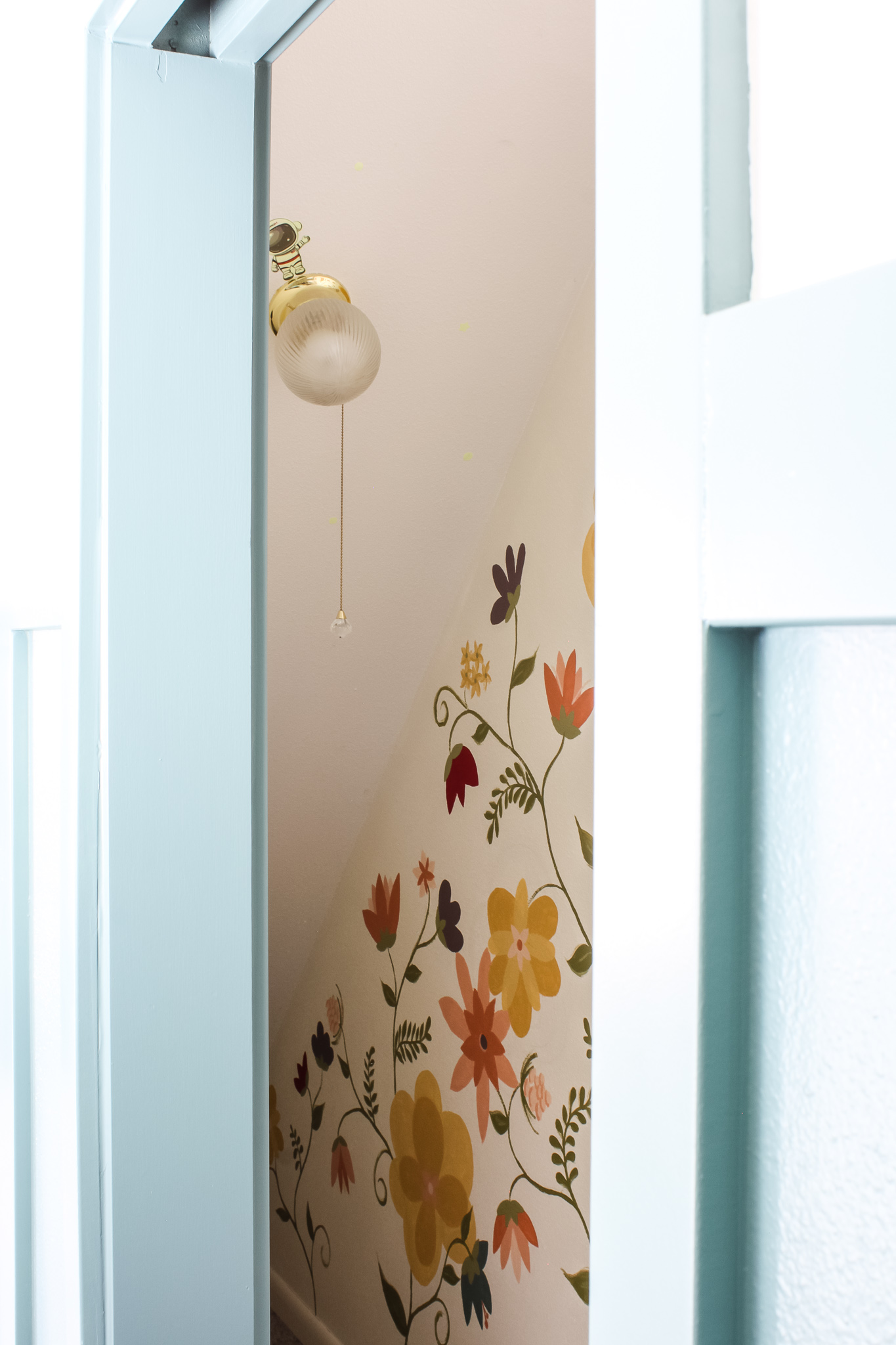 Hand Painted Floral Wall Mural - Gypsy Magpie