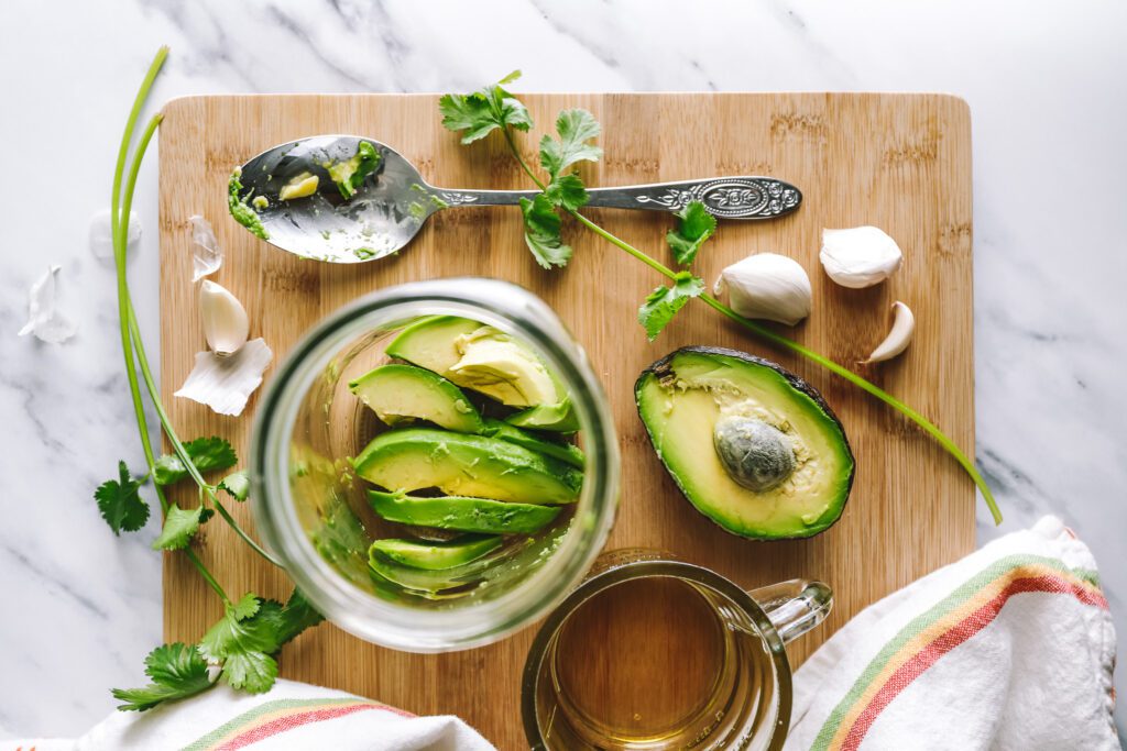 Ingredients for making AIP-friendly avocado dressing