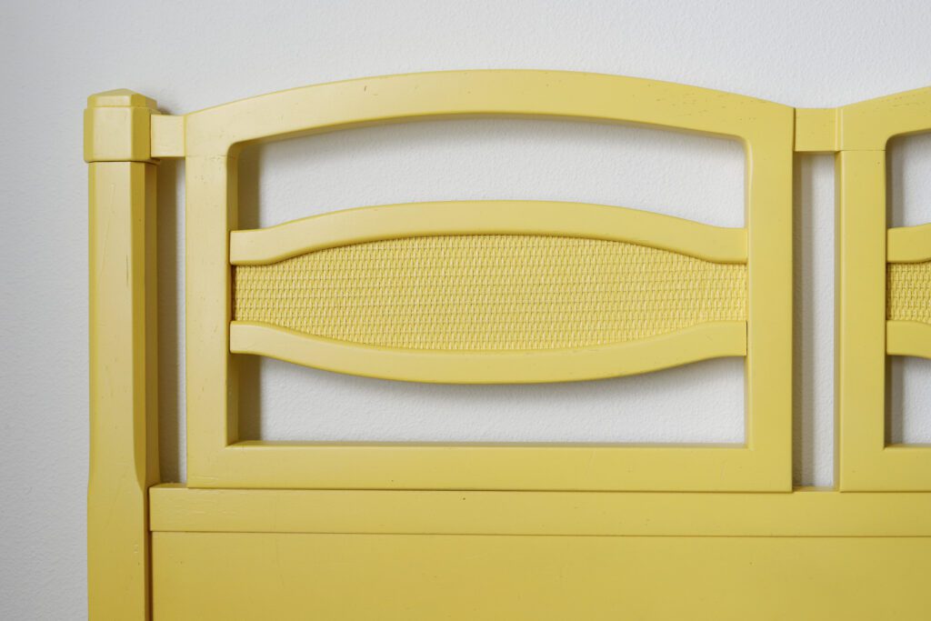 A sunny yellow twin headboard to brighten a child's room