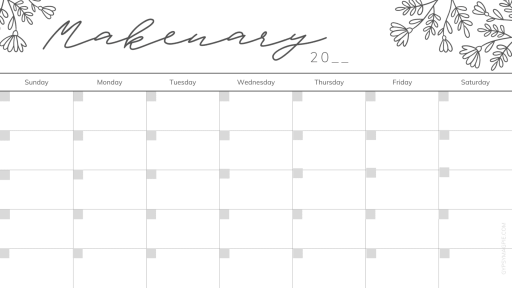 Want to join in on Makeuary? Here's a free printable calendar to track your creativity!